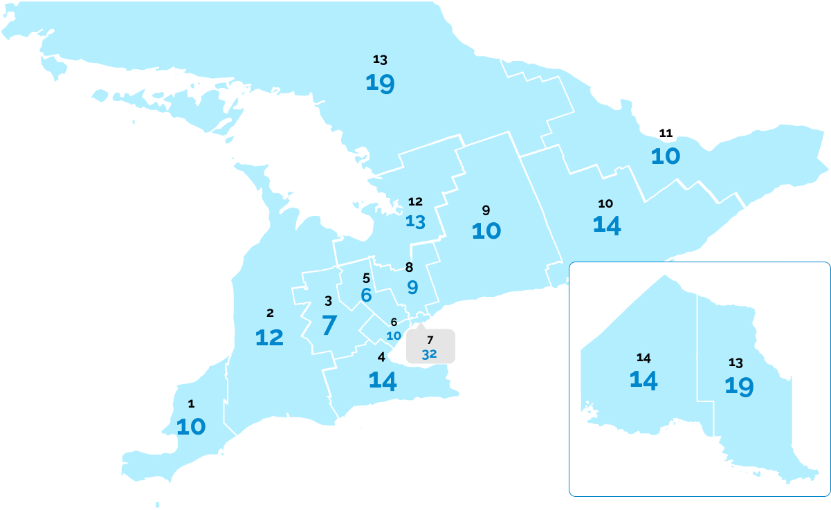 La carte de l'Ontario